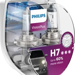 Set 2 becuri far h7 55w 12v vision plus philips