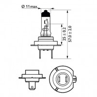 Set 2 becuri far h7 55w 12v vision plus (cutie) philips