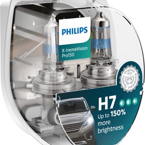 Set 2 becuri far h7 55w 12v x-treme vision pro150 philips