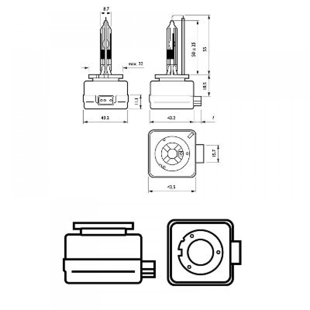 Bec xenon 85v d1r 35w vision philips - 78198 - PHILIPS