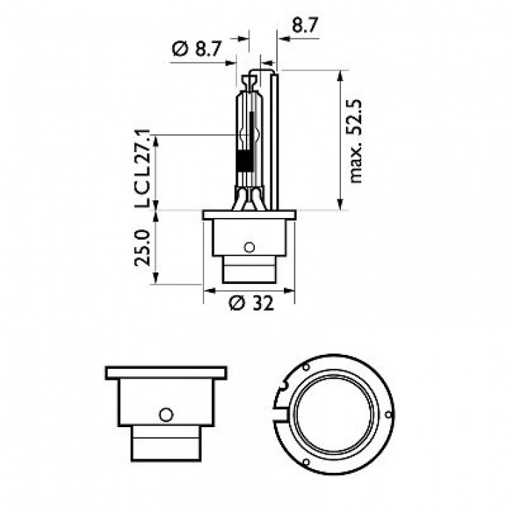 Bec xenon 85v d2r 35w vision philips - 78365 - PHILIPS