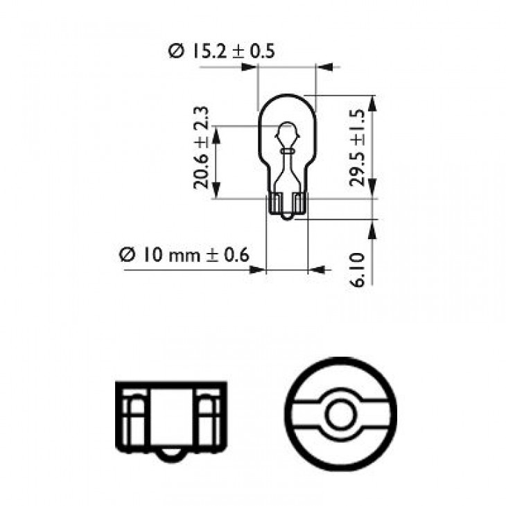 Set 2 becuri frana w16w 12v philips - 78750 - PHILIPS