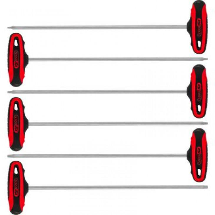 Set chei unghiulare cu maner in t 6 piese - 158.8050 - KS TOOLS