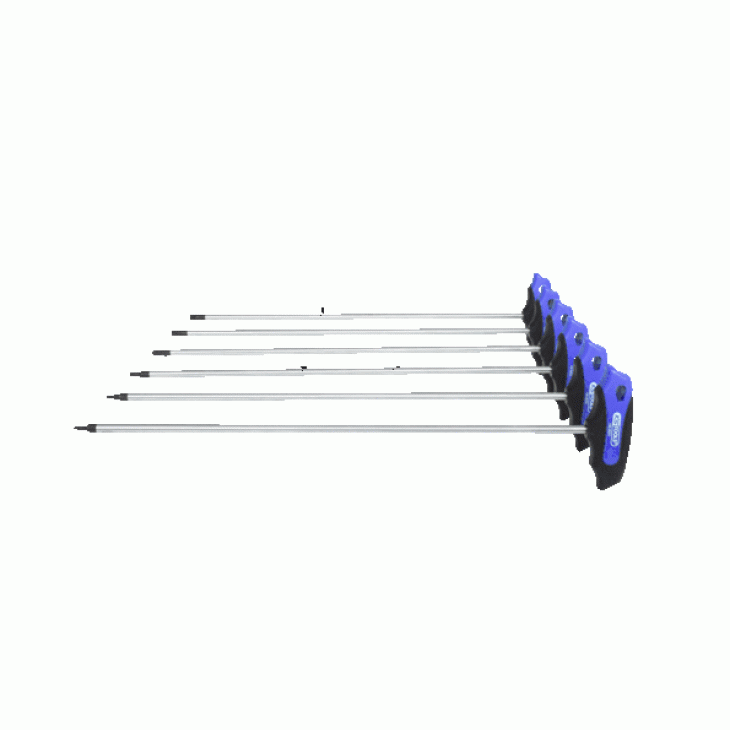 Set chei unghiulare cu maner in t 6 piese - 158.8050 - KS TOOLS