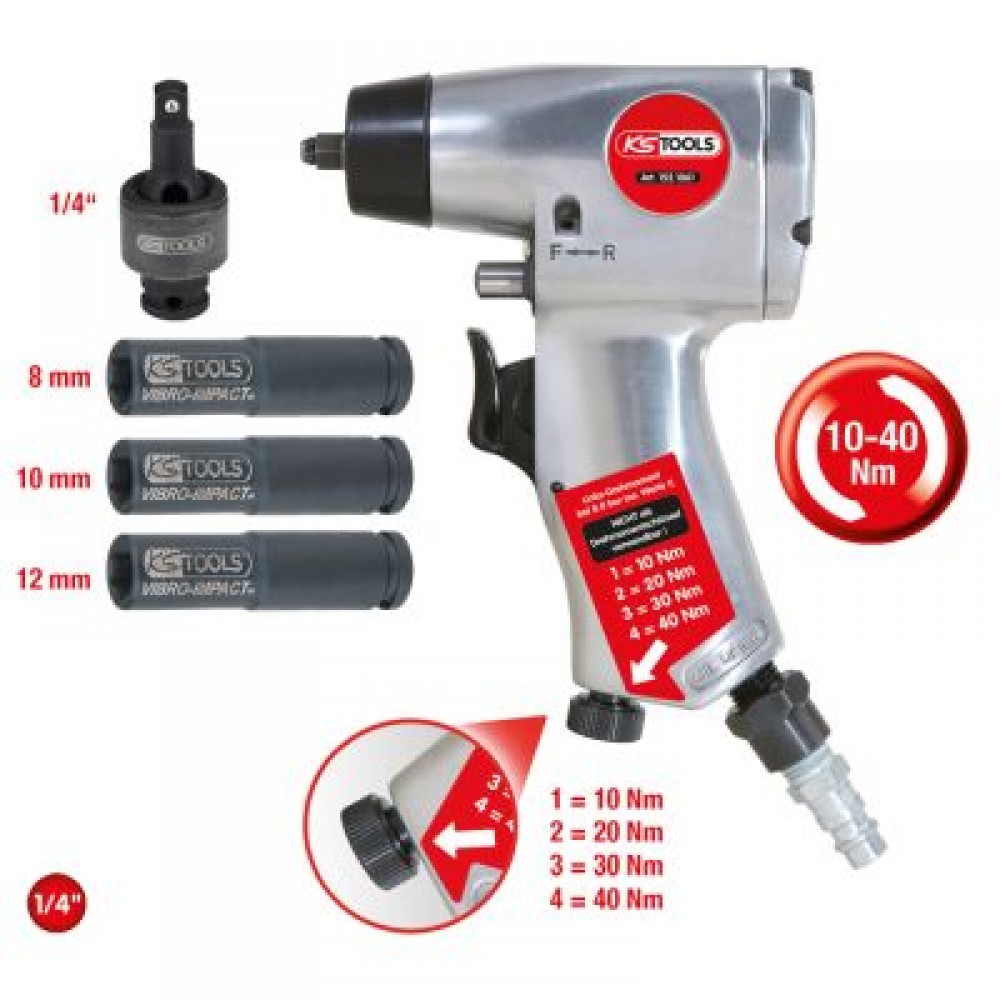 Set surubelnite cu vibratii 1/4 pentru bujii incandescente. 5 piese - 152.1060 - KS TOOLS
