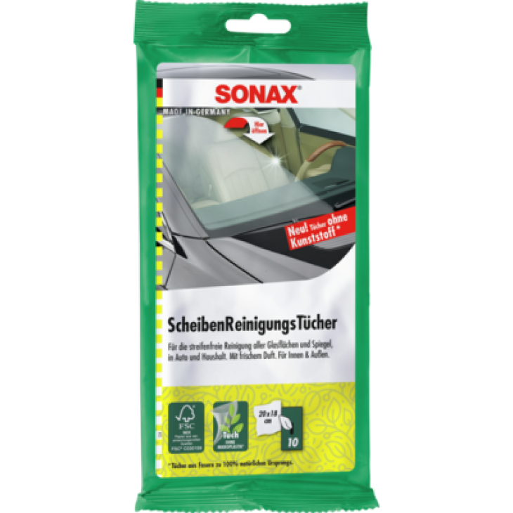 Servetele suprafete sticla pachet 10 bucati sonax - 04150000 - SONAX