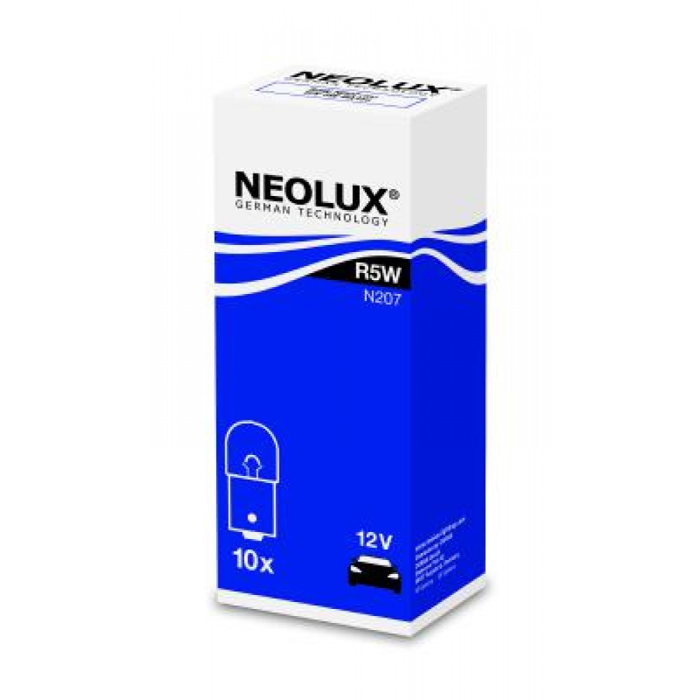Bec auxiliar 12v r5w ba15s set 10 buc neolux - N207 - NEOLUX