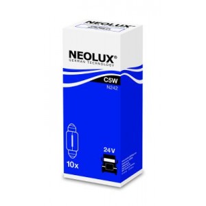 Bec indicator 24v c5w sv8.5-8 set 10 buc neolux