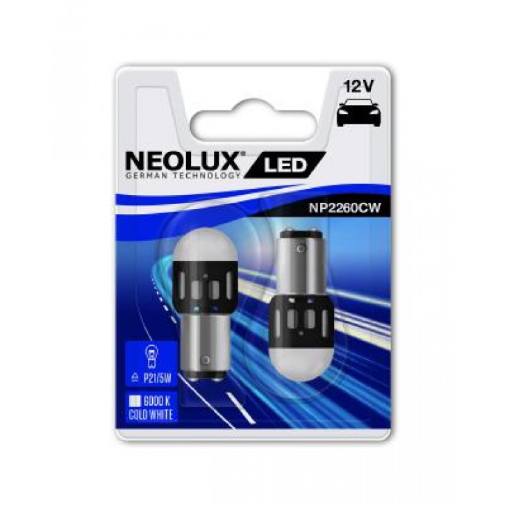 Bec led 12v 1.2w bay15d blister 2 buc neolux - NP2260CW-02B - NEOLUX