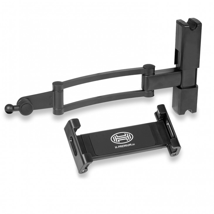 Suport auto flexibil premium pentru tableta cu prindere in tetiera - 511870 - HEYNER
