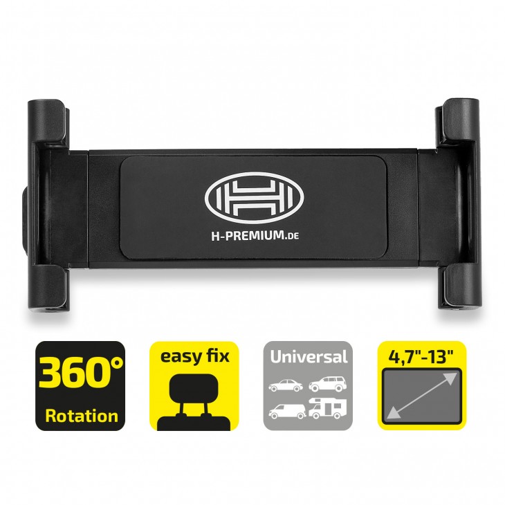 Suport auto premium pentru tableta cu prindere in tetiera - 511860 - HEYNER