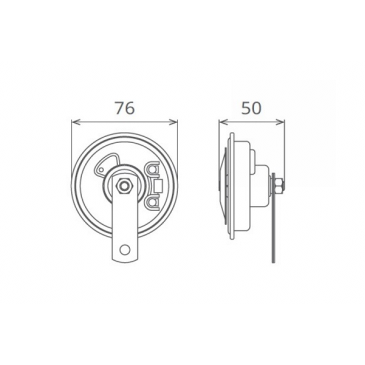 Claxon electromagnetic 12v 3.5a ton jos - 45882 - SEGER