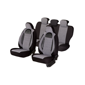 Set huse scaun racing gri - negru