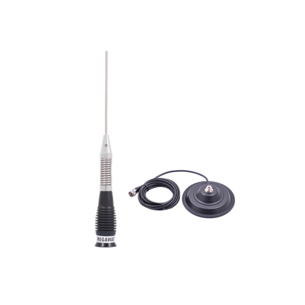 Antena radio cb megawat ml100 black cu magnet inclus - 05004010 - MEGAWAT