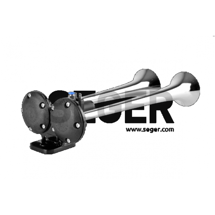 Claxon crom camion cu doua goarne 24v 1a - 82AH2400K - SEGER