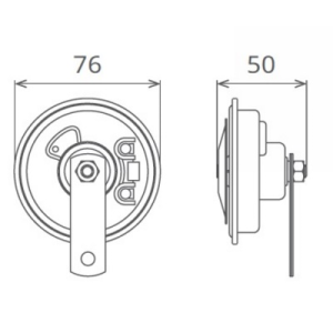 Claxon electromagnetic 12v 3.5a ton jos