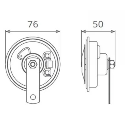 Claxon electromagnetic 12v 3.5a ton jos, SEGER