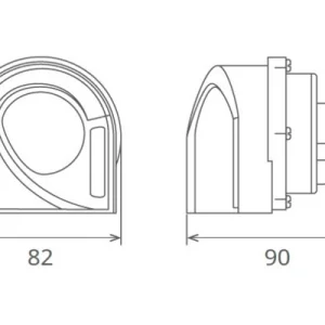 Claxon electromagnetic 12v 6a ton inalt, SEGER