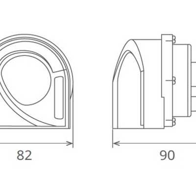 Claxon electromagnetic 12v 6a ton inalt