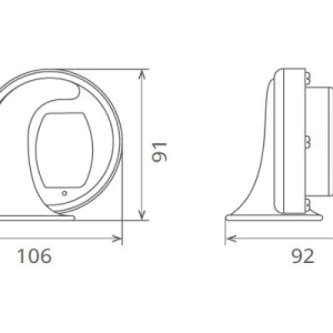 Claxon electromagnetic 12v 6a ton inalt,45884