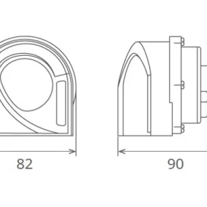 Claxon electromagnetic 12v 6a ton jos, SEGER