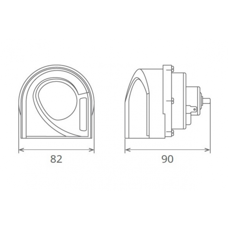 Claxon electromagnetic 12v 6a ton jos - 65HK12.100.02K - SEGER