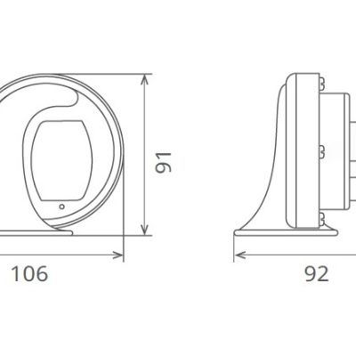 Claxon electromagnetic 12v 6a ton jos - 45885 - SEGER