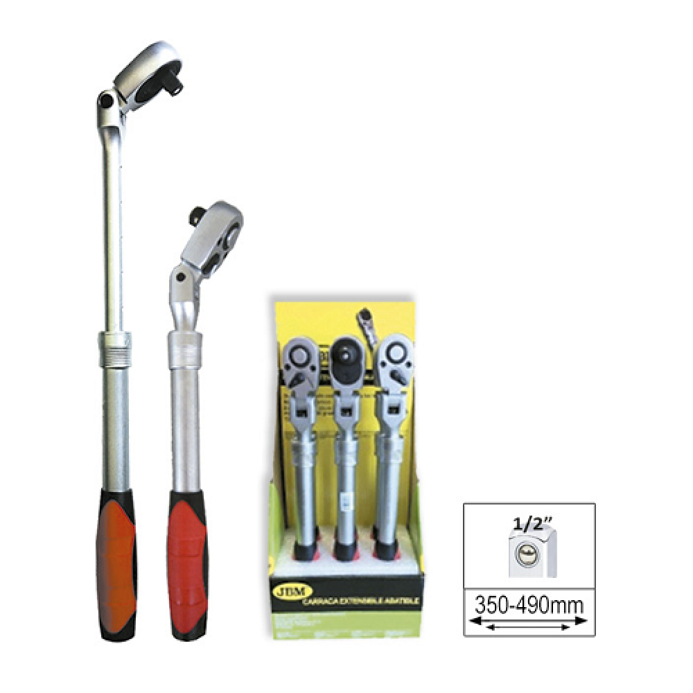 Clichet articulat extensibil de 1/2` 72 dinti jbm - 52197 - JBM