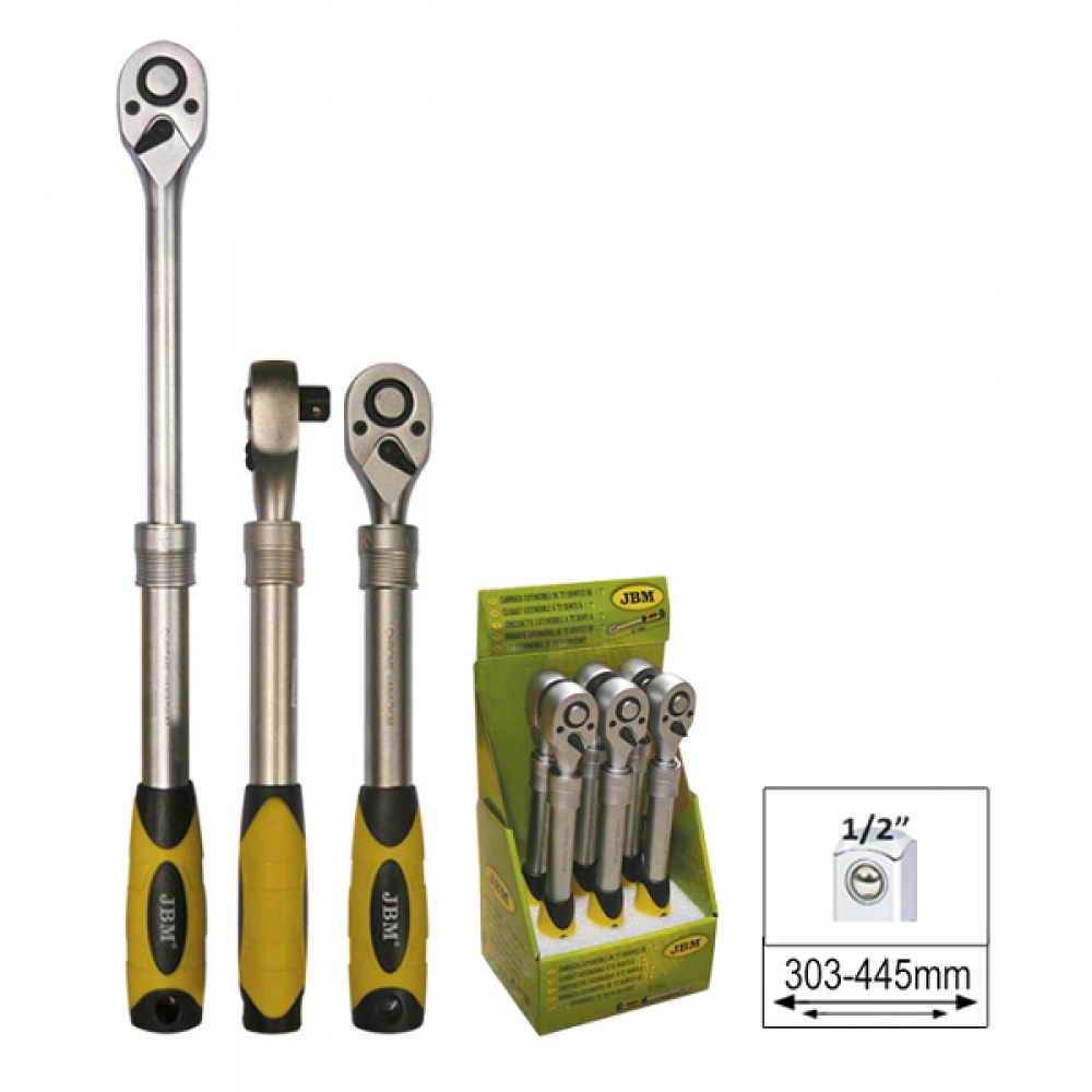 Clichet extensibilde 1/2` 72 dinti jbm - 51307 - JBM