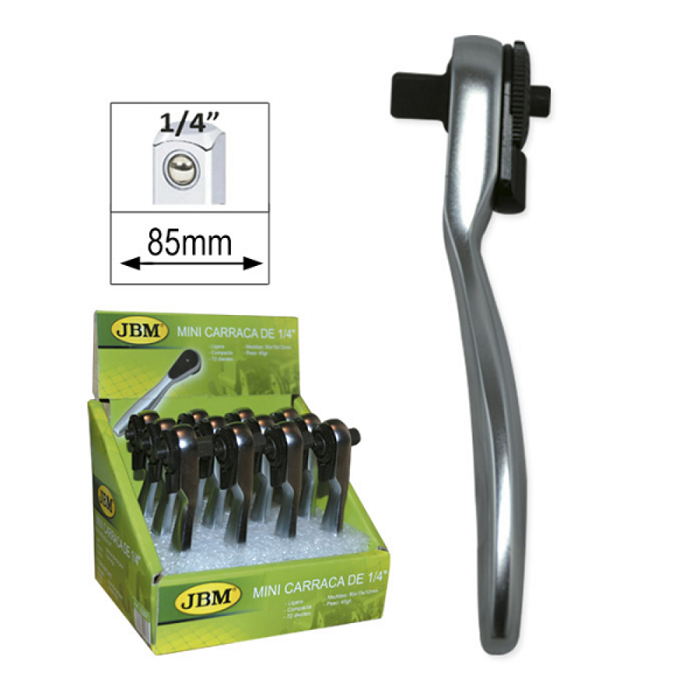 Mini clichet cu 72 dinti 1/4` 85 mm jbm - 52207 - JBM