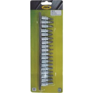 Set 18 capete tubulare 1/4` jbm