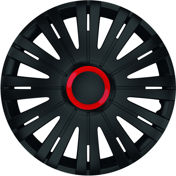 Set capace roti 15` negre cu inel rosu active
