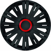 Set capace roti 16` negre cu inel rosu active