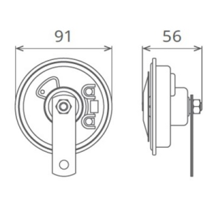 Set claxoane electromagnetice 12v 5a+5a ton inalt si jos