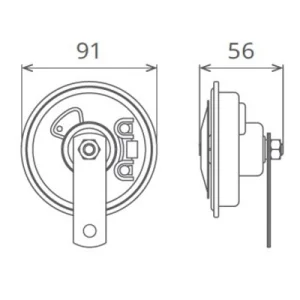 Set claxoane electromagnetice 12v 5a+5a ton inalt si jos, SEGER