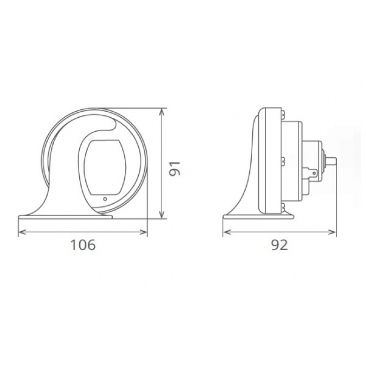 Set claxoane electromagnetice 12v 6a+6a ton inalt si jos - 60BO12.100.02K - SEGER