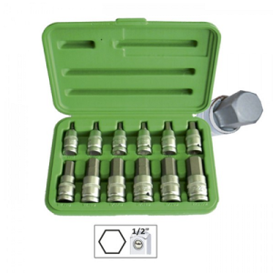 Set de 12 piese 1/2` imbusuri hex. jbm