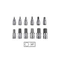 Set de 12 piese 1/2` imbusuri hex. jbm