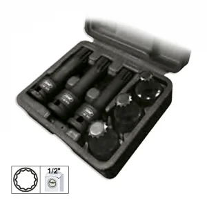 Set de 6 tubulare xzn de 1/2` de impact jbm