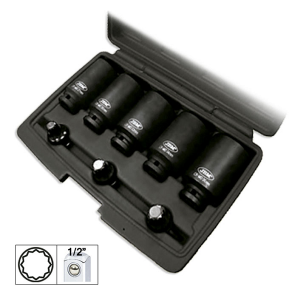 Set de 8 tubulare si capete xzn 1/2`de impact jbm Set de 8 tubulare si capete xzn 1/2`de impact jbm