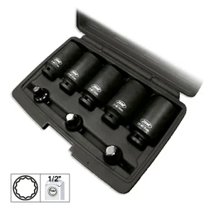 Set de 8 tubulare si capete xzn 1/2`de impact jbm