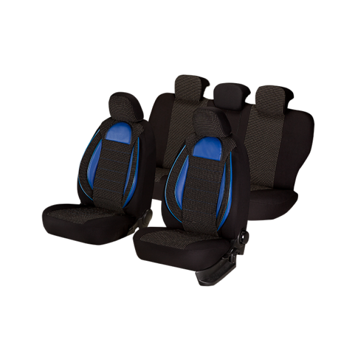 Set huse scaun racing negru - albastru - 44488 - UMBRELLA