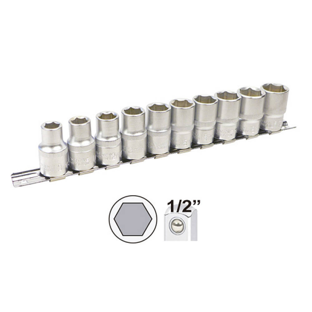 Set tubulare 1/2` hexagonale jbm