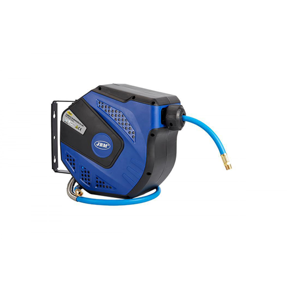 Tambur albastru cu furtun retractabil 12m - capat de 3/8 jbm