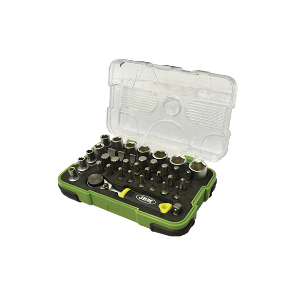 Trusa de 38 piese cu clichet telescopic de 1/4` jbm - 00841 - JBM