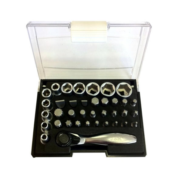 Trusa de 38 tubulare cu clichet telescopic de 1-4` jbm - 00855 - JBM