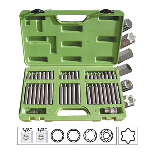 Trusa speciala cu 40 capete surubelnita pentru suruburi torx 12-6 fete jbm - 00166 - JBM