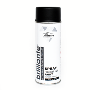 Vopsea spray negru mat (ral 9005) 400ml brilliante