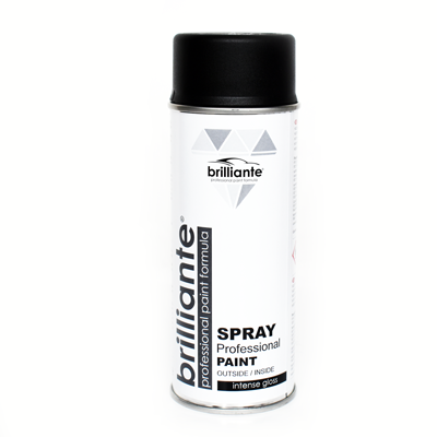 Vopsea spray negru mat (ral 9005) 400ml brilliante