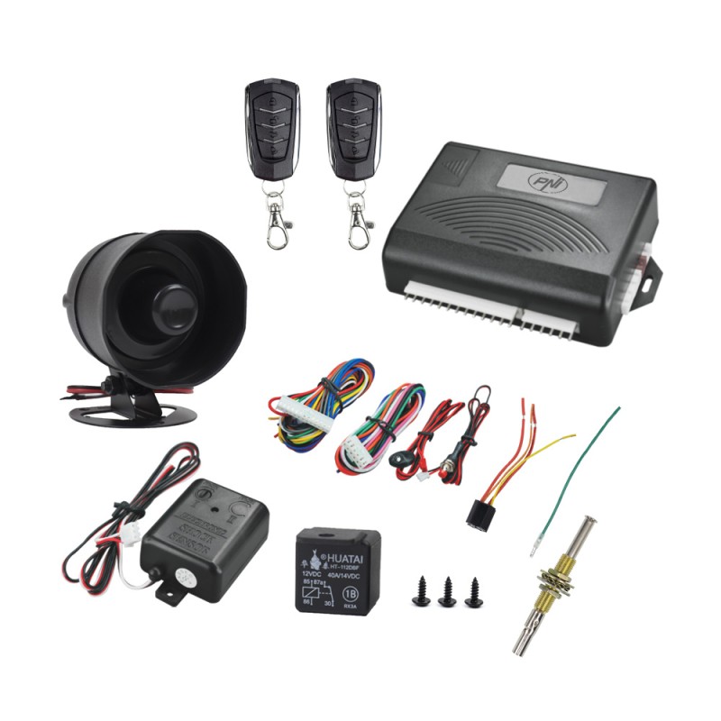 Alarma auto cu 2 telecomenzi si modul inchidere centralizata (fara actuatori)(include taxa de timbru verde) - 07905 - PNI